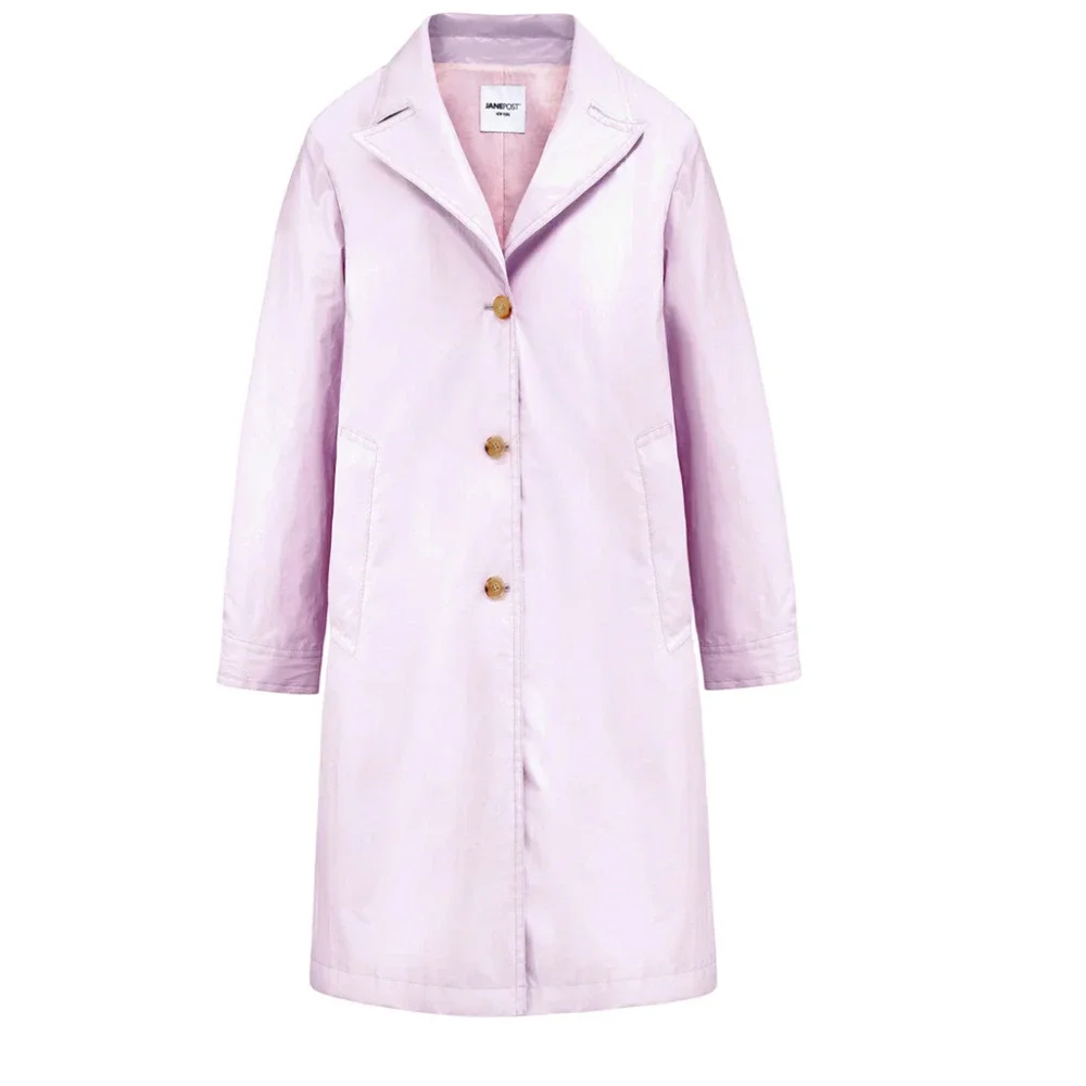 NWT Jane Post Raincoat Pink Light Slicker in Blush Pink Medium - Picture 5 of 6